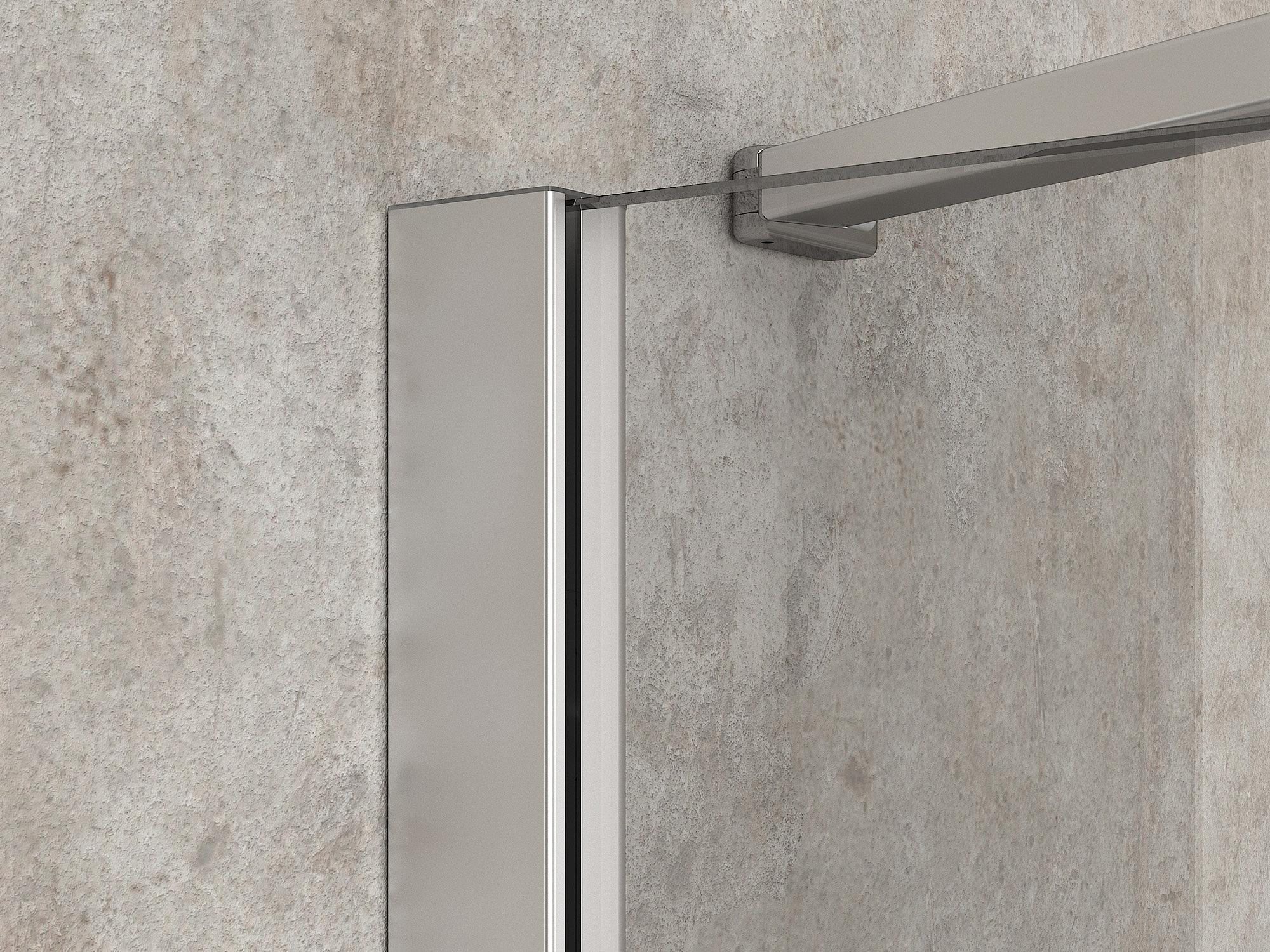 Kermi hinged shower enclosure, TUSCA wall profile