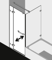 Kermi shower enclosure, TUSCA TU1FWL TVBR