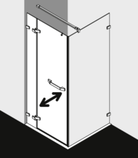 Kermi shower enclosure, TUSCA TU1FWL TWBR