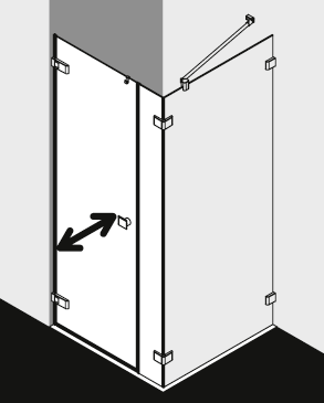 Kermi shower enclosure, MENA ME1GWL GWBR