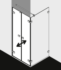 Kermi shower enclosure, MENA MEPSWL SWBR