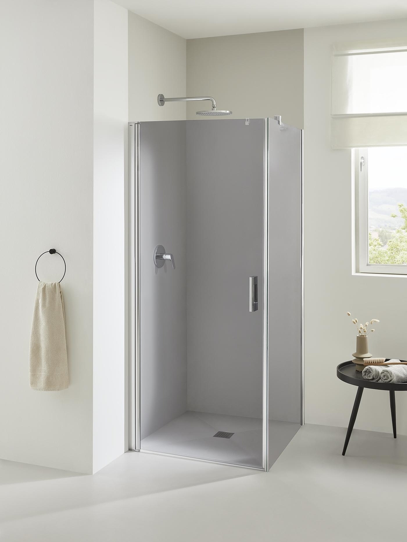 Kermi shower enclosures, ESG gray glass