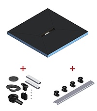 Kermi Duschboard System LINE Rinne mittig