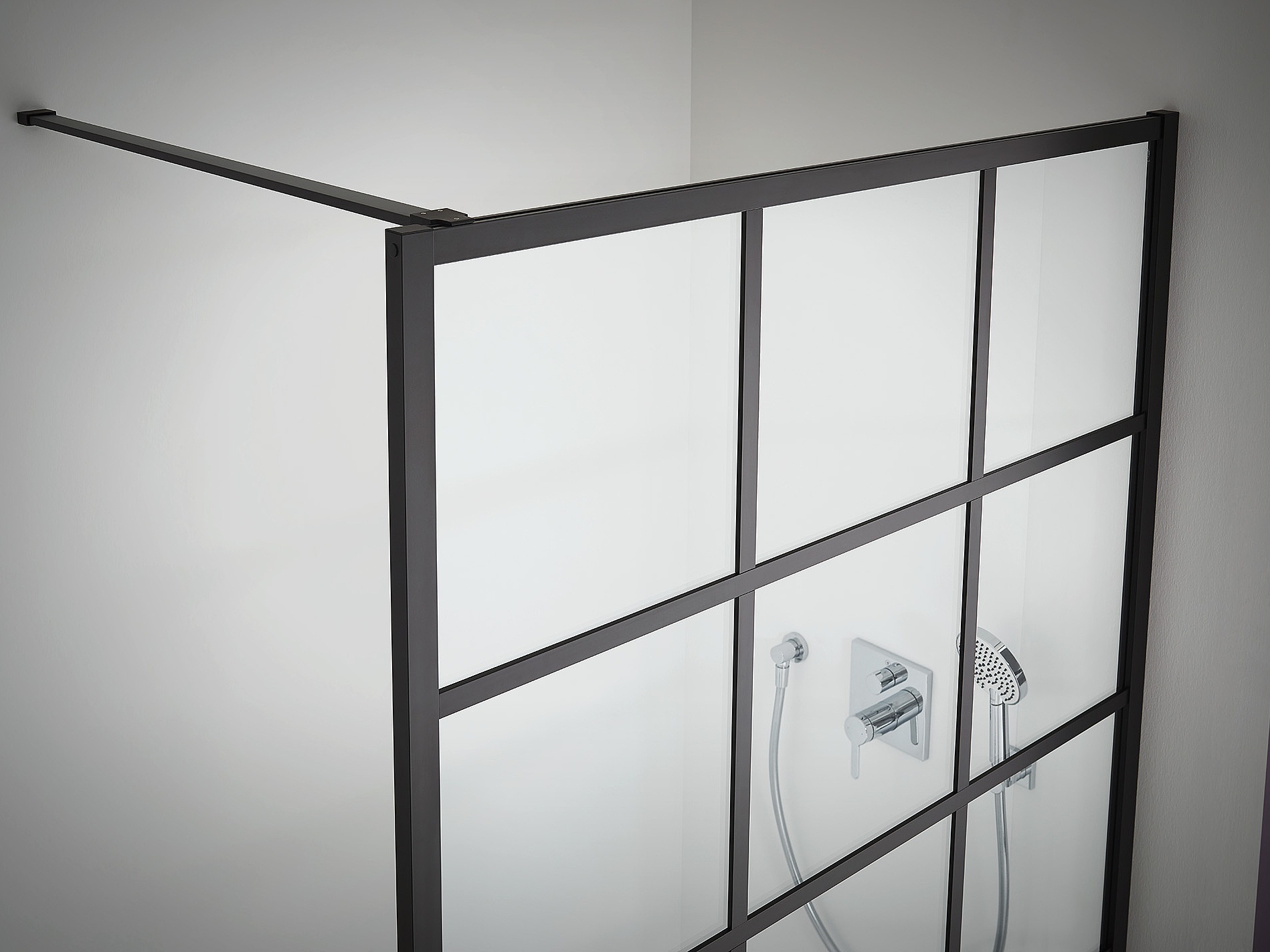 Kermi Walk-In douchescherm WALK-IN XD Wall met Profil Loft detail