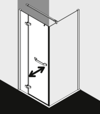 Kermi shower enclosure, TUSCA TU1NL TWPR