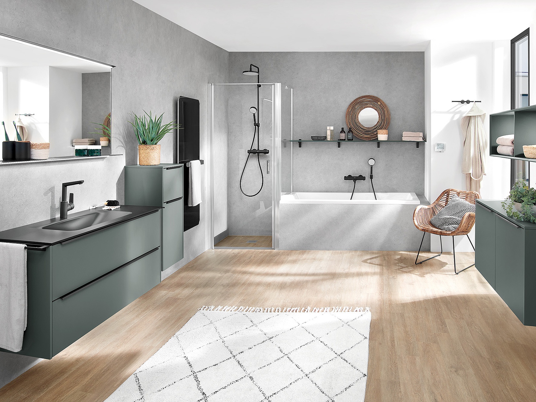 Kermi profile shower enclosure, bathroom inspiration LIGA and ELVEO