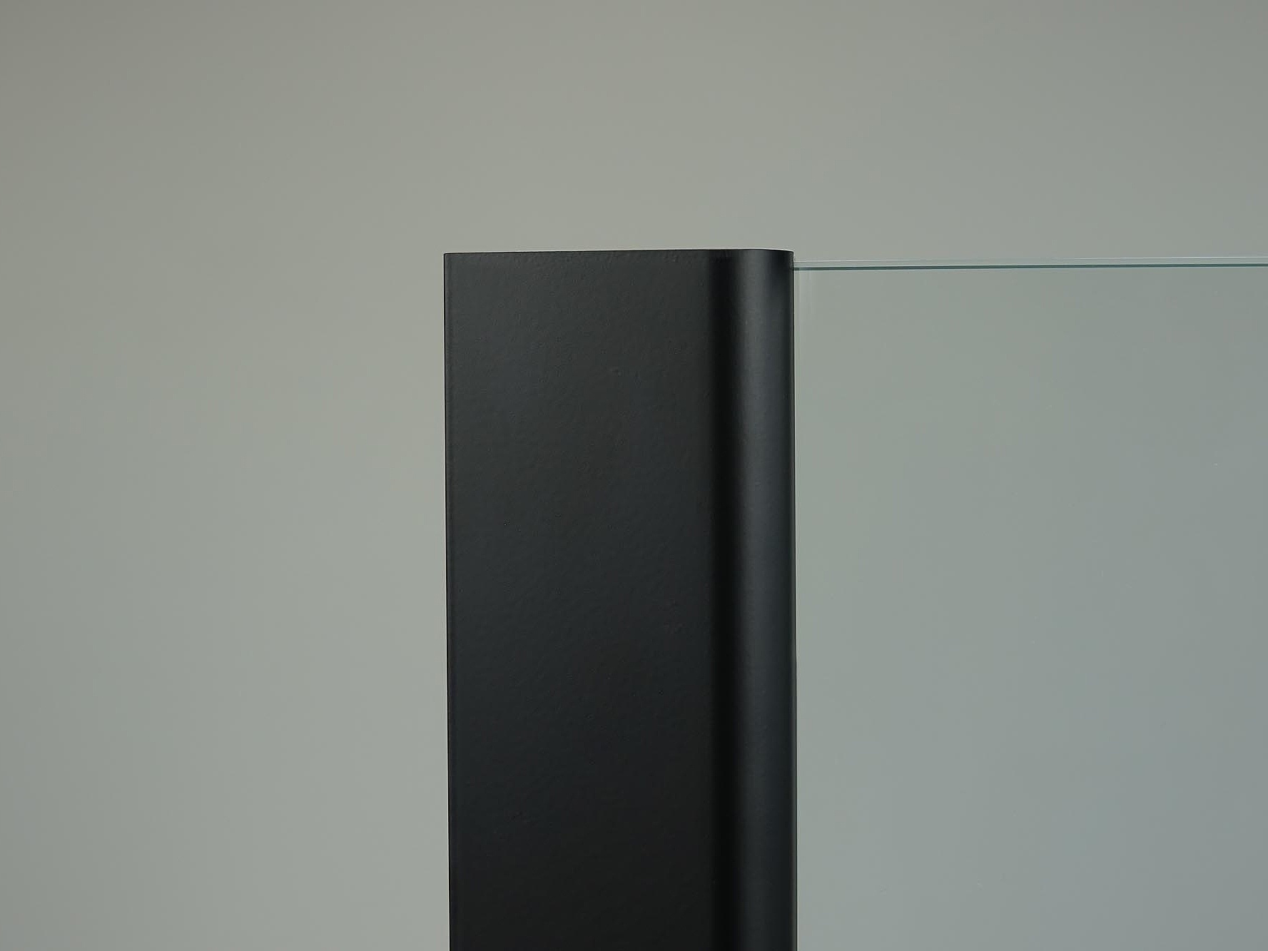 Kermi shower enclosure, wall profile surface Black Soft RAL 9005