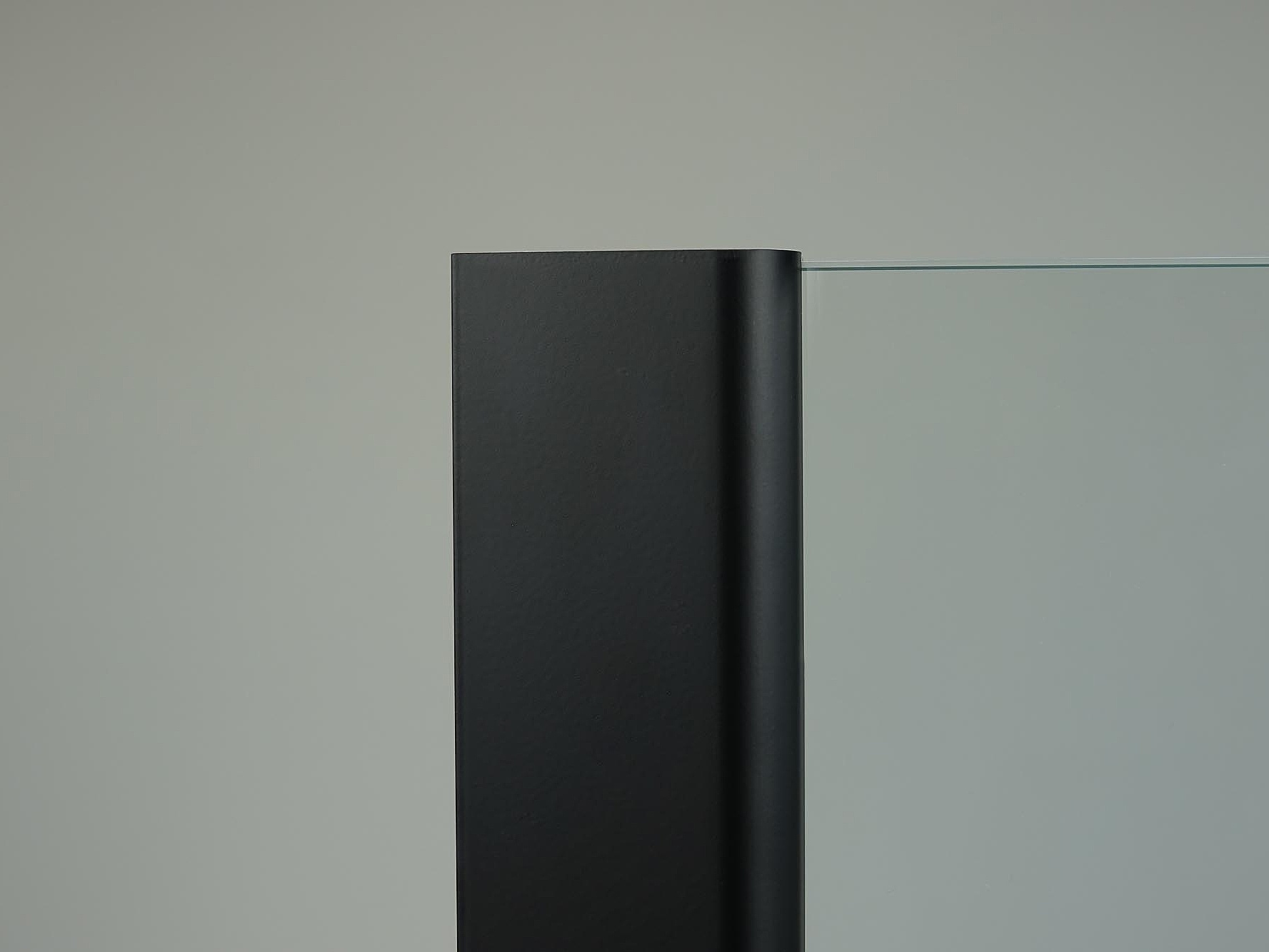 Kermi shower enclosure, wall profile surface Black Soft RAL 9005