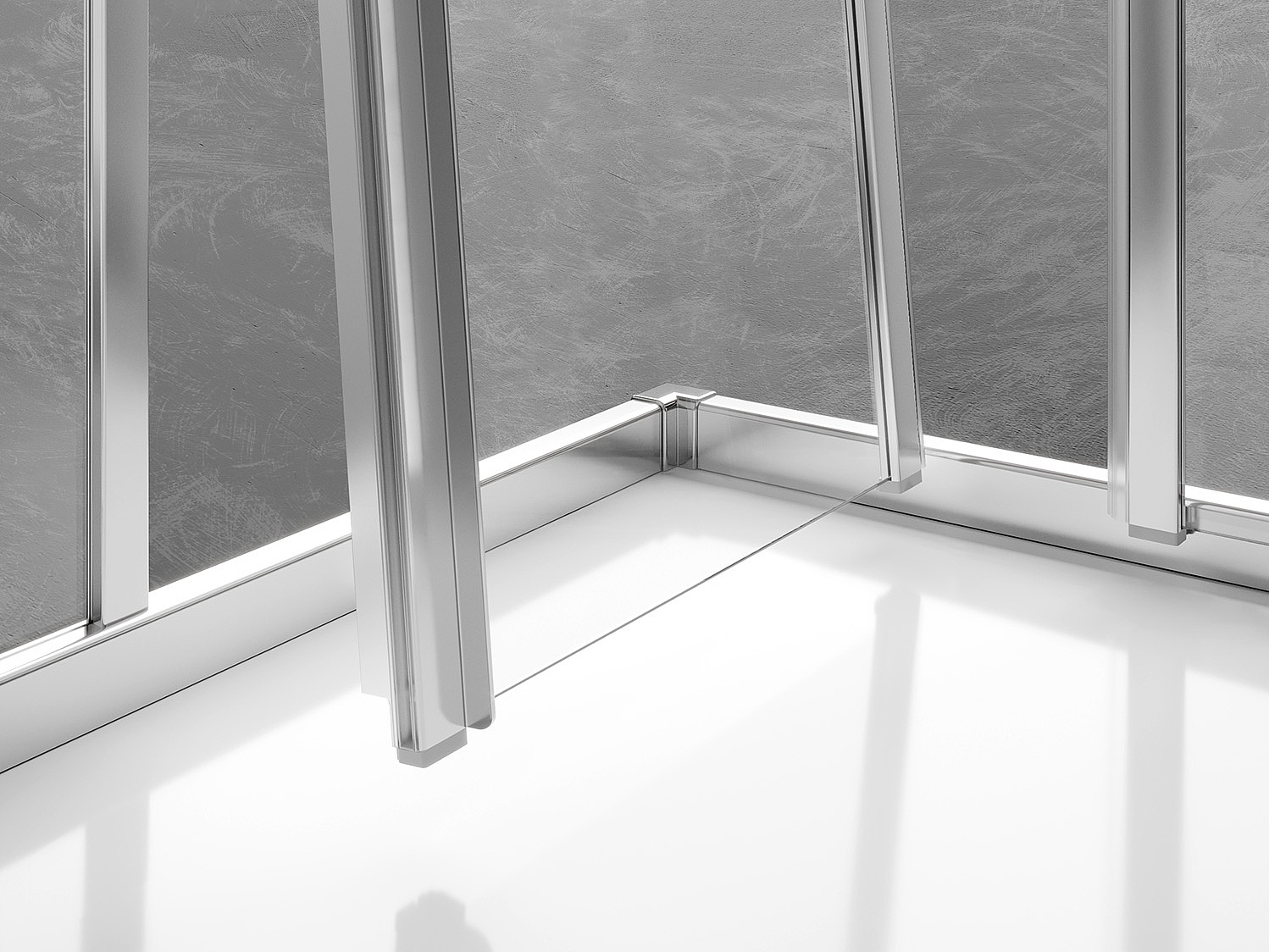 Kermi profile shower enclosure LIGA, tiltable side wall