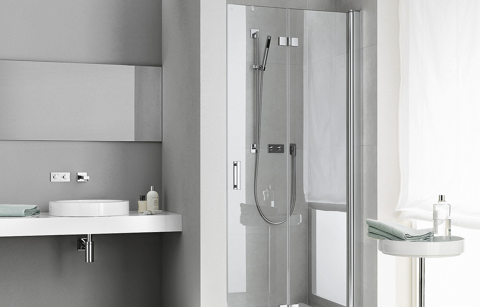 Kermi profile shower enclosure, DIGA hinged folding door