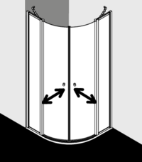 Kermi shower enclosure, NOVA 2000 N2P