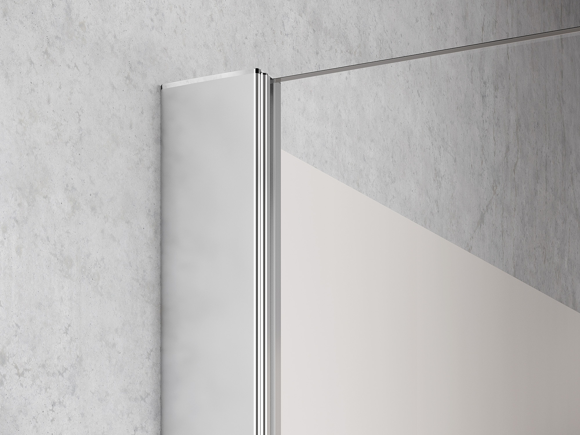 Kermi shower enclosure, LIGA wall profile