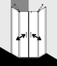 Kermi shower enclosure, PEGA PEF