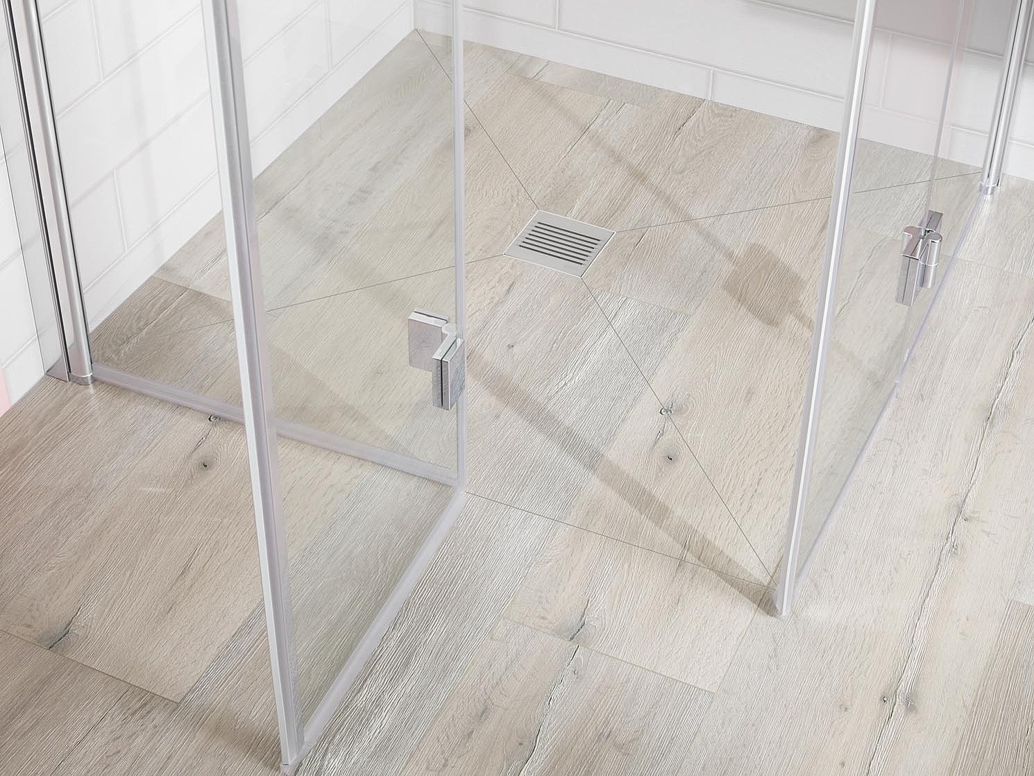 Kermi complete shower board POINT E90 with drain cover Exklusiv 1