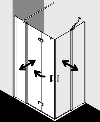 Kermi shower enclosure, DIGA DIF2L EPR