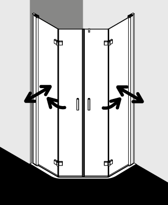 Kermi shower enclosure, DIGA DIF