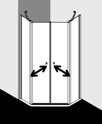 Kermi shower enclosure, IBIZA 2000 I2B