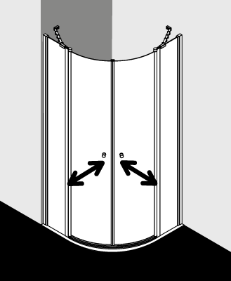 Kermi shower enclosure, IBIZA 2000 I2O