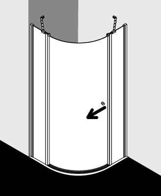 Kermi shower enclosure, IBIZA 2000 I2S L