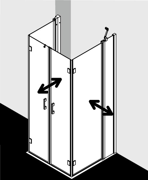 Kermi shower enclosure, LIGA LIF2U