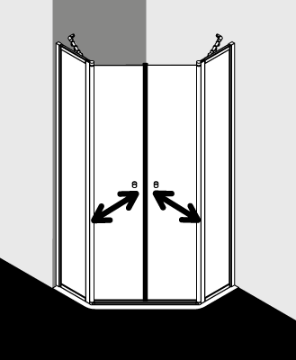 Kermi shower enclosure, NOVA 2000 N2F